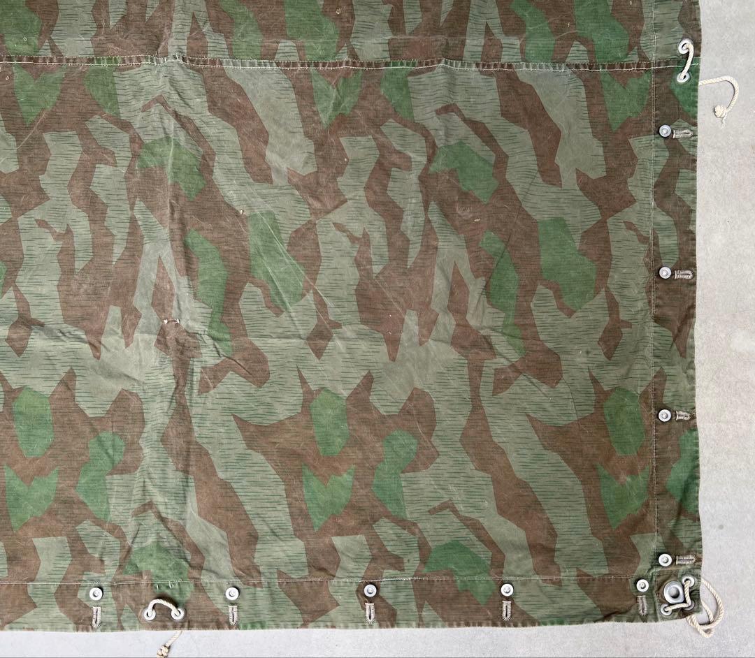 ②スイス軍幕×1 スプリンターカモ ツェルトバーン ミリタリー テント 実物