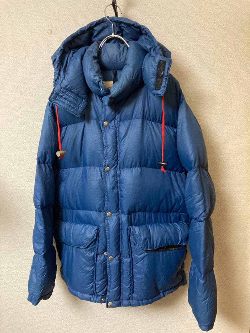 フード付 70sノースフェイス茶タグシェラパーカー ダウンジャケットUSA製