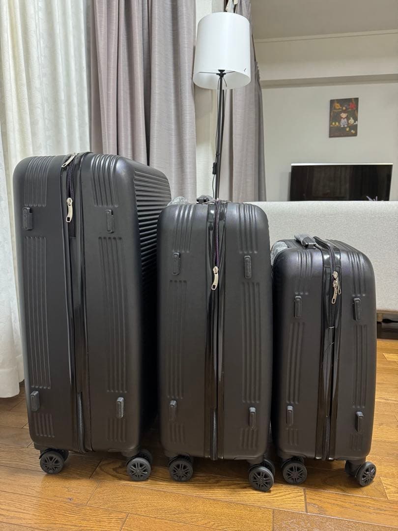 新品・未使用 / 3点セット / 軽量 / TSAロック/スーツケース