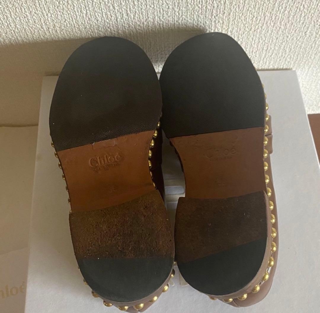 クロエ　定価12万円　ブラウンローファー　36 フラットシューズ