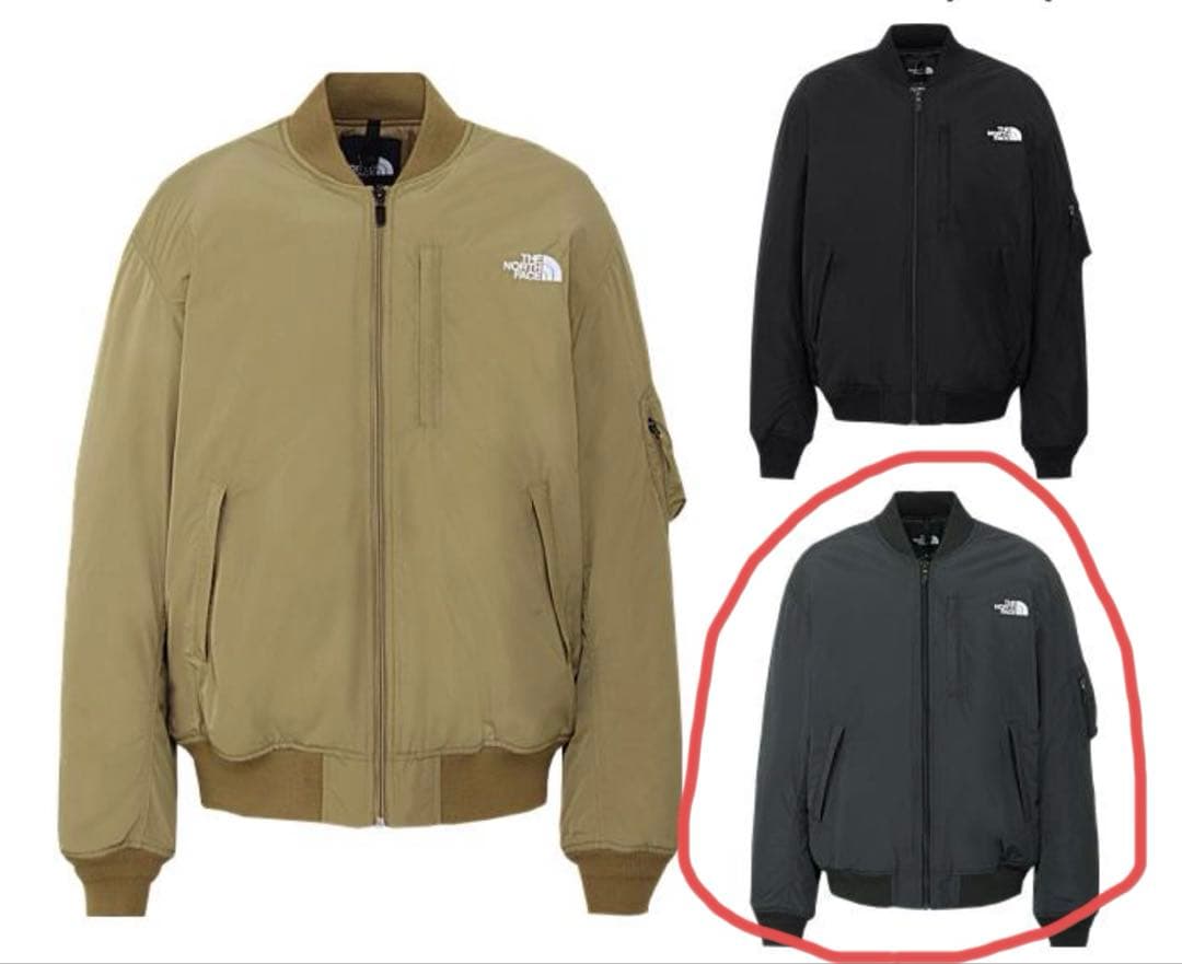 【THE NORTH FACE 】ボンバージャケット 色 アスファルトグレー