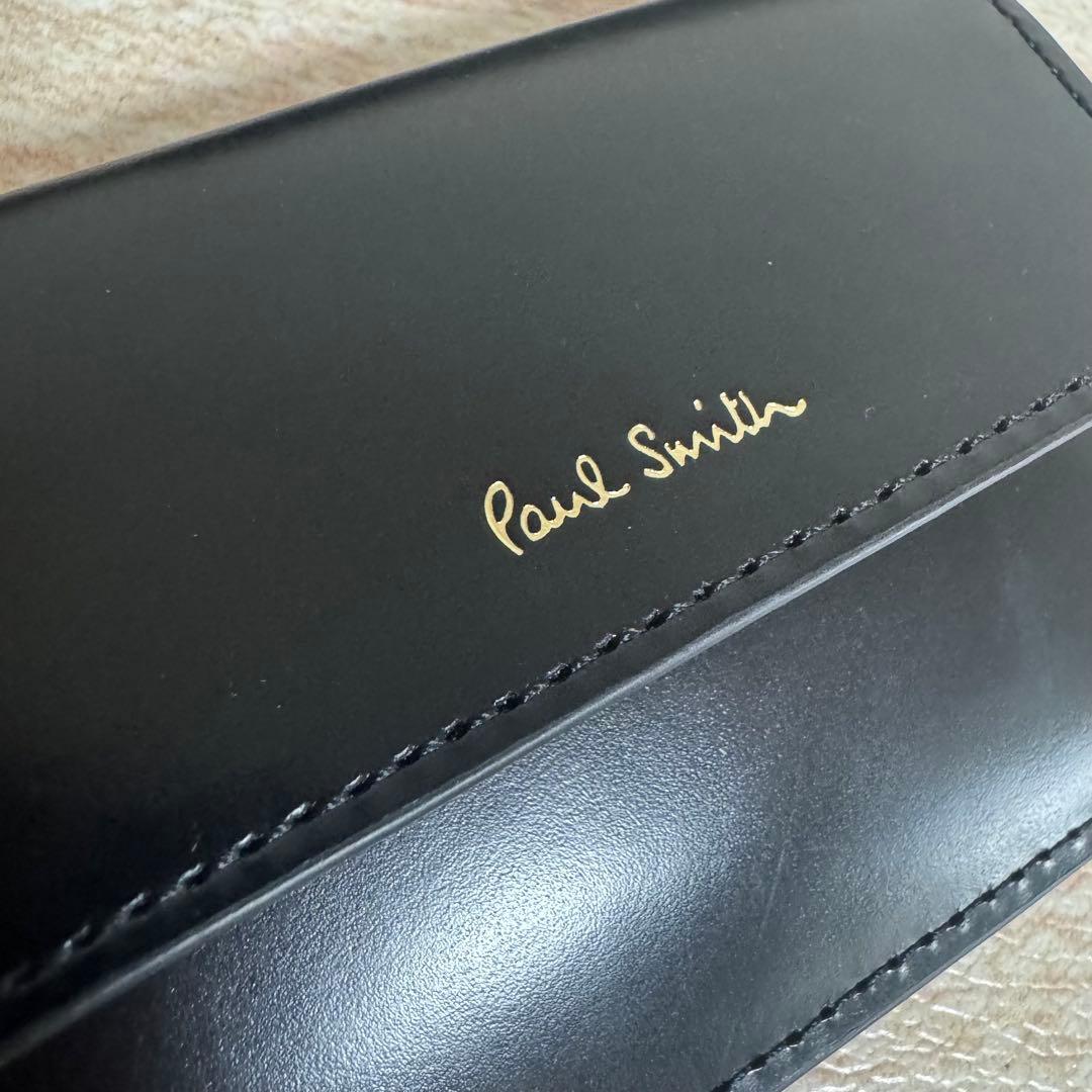 33 Paul Smith レザーリュクス シャイン 黒 名刺入れ 小銭入れ