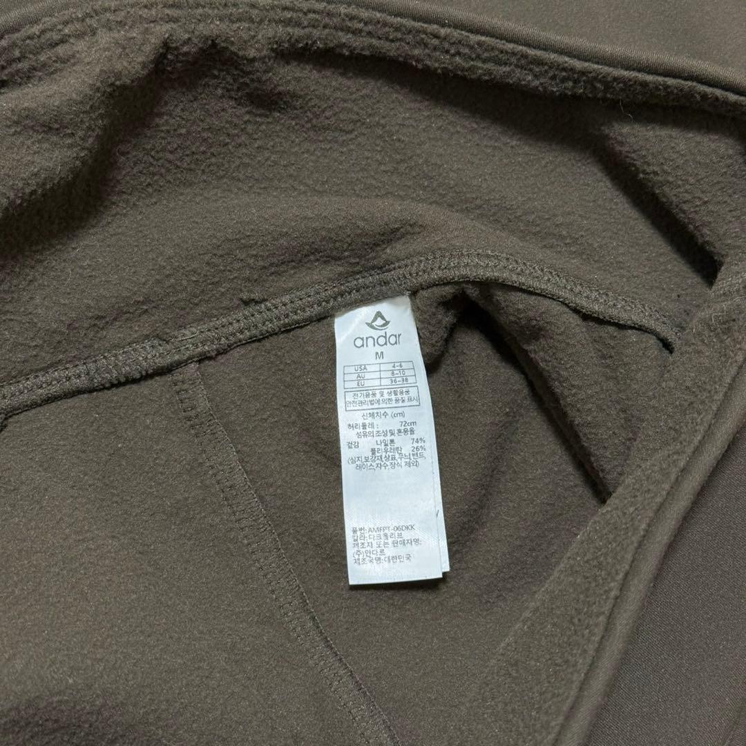 andar セミ裏起毛ワイドレギンス M