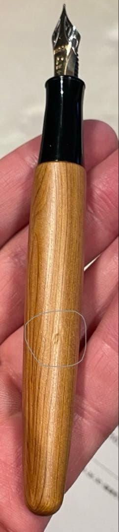 屋久杉万年筆 14K 桐箱付き PTB-50000Y #3776