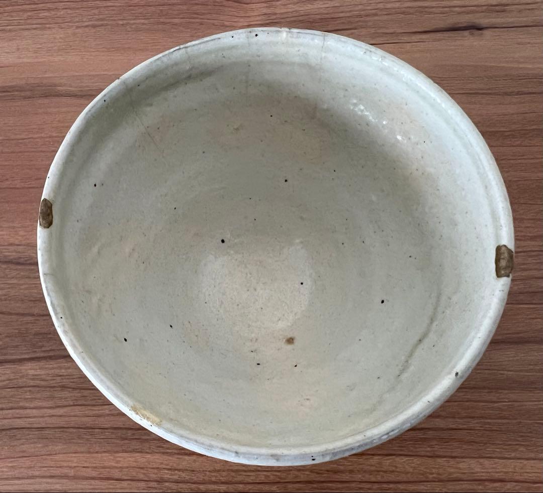 珍品 李朝粉引茶碗 布袋 箱有 掘り出し物