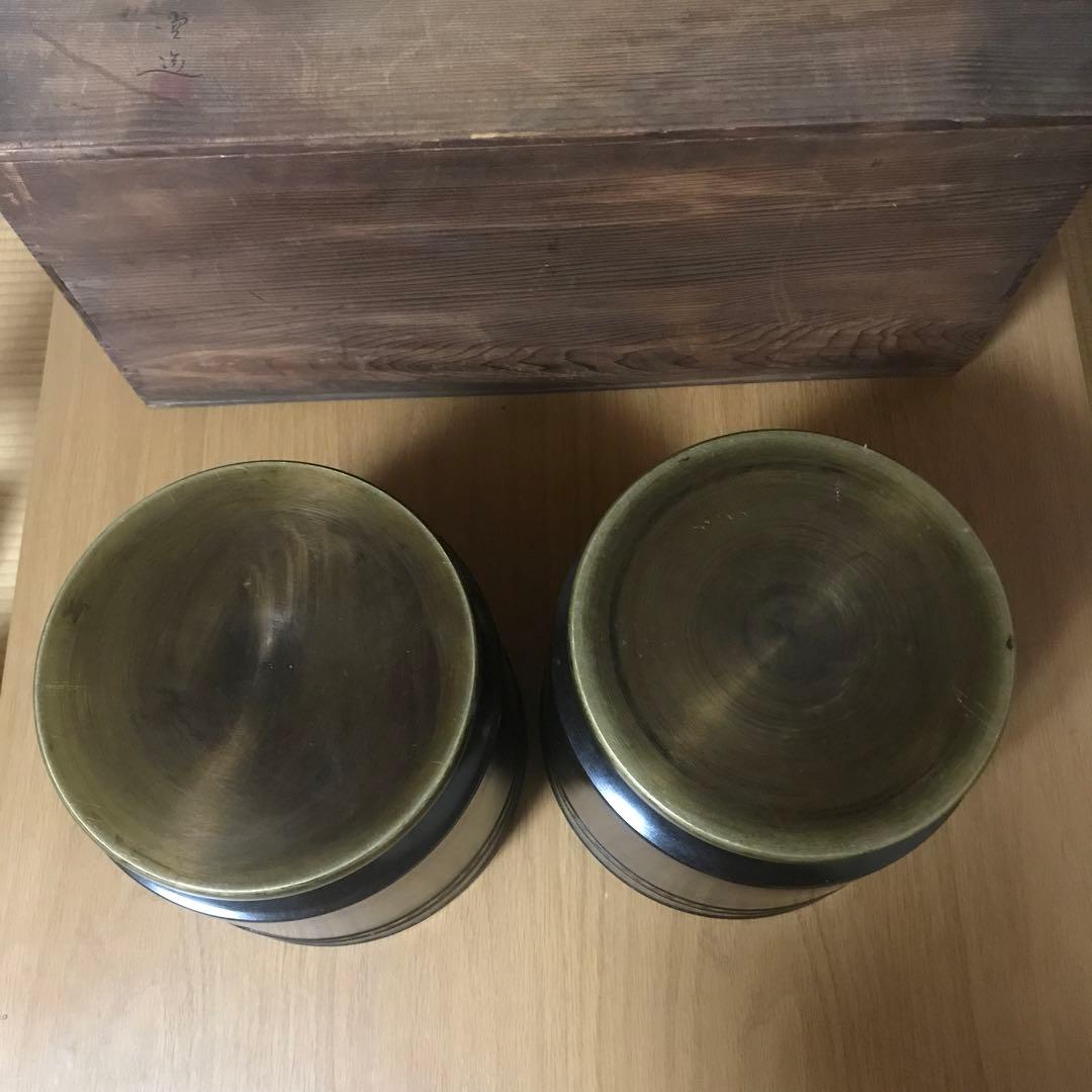 火鉢　古銅　2個セット　木箱付き