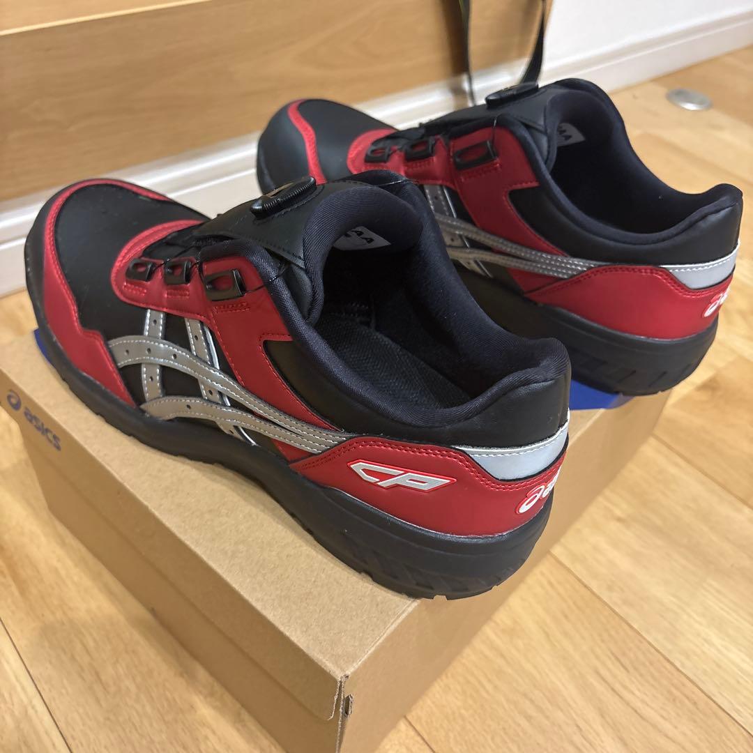 フ*ス様 ASICS 安全靴 BOAクロージャー レッド/ブラック　限定　28c
