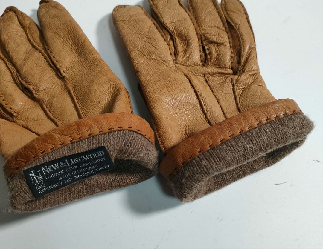 NEW & LINGWOOD 手袋 ペッカリー レザー グローブ 丸善別注