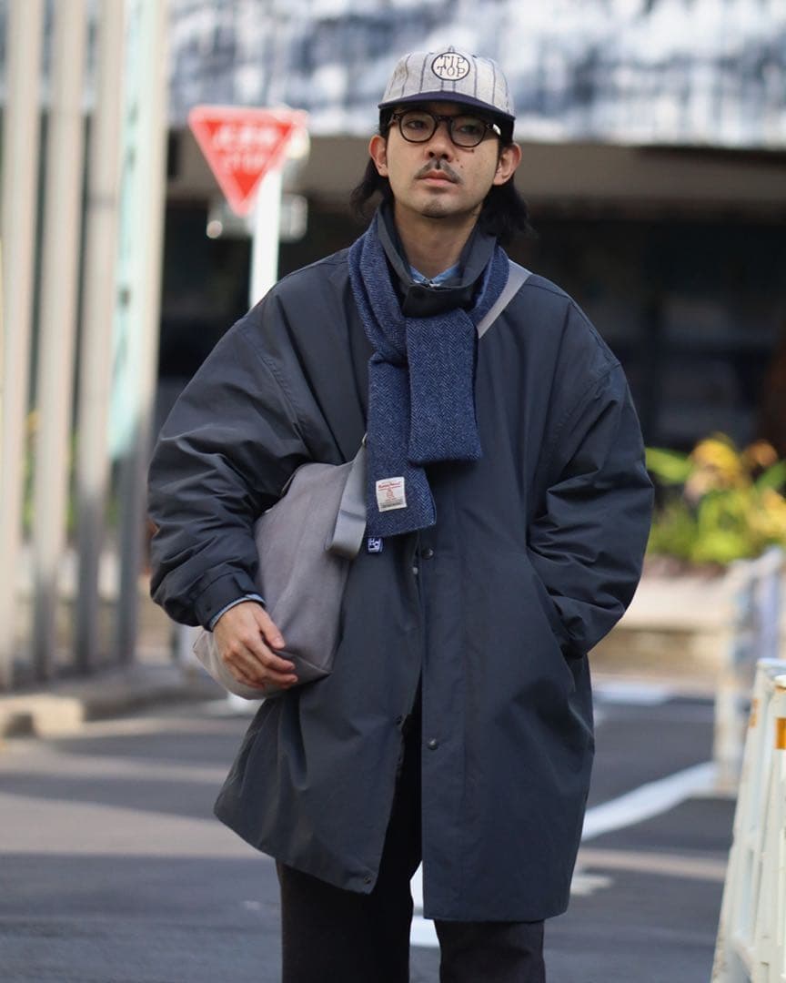 Double Peak Field Down Coat パープルレーベル