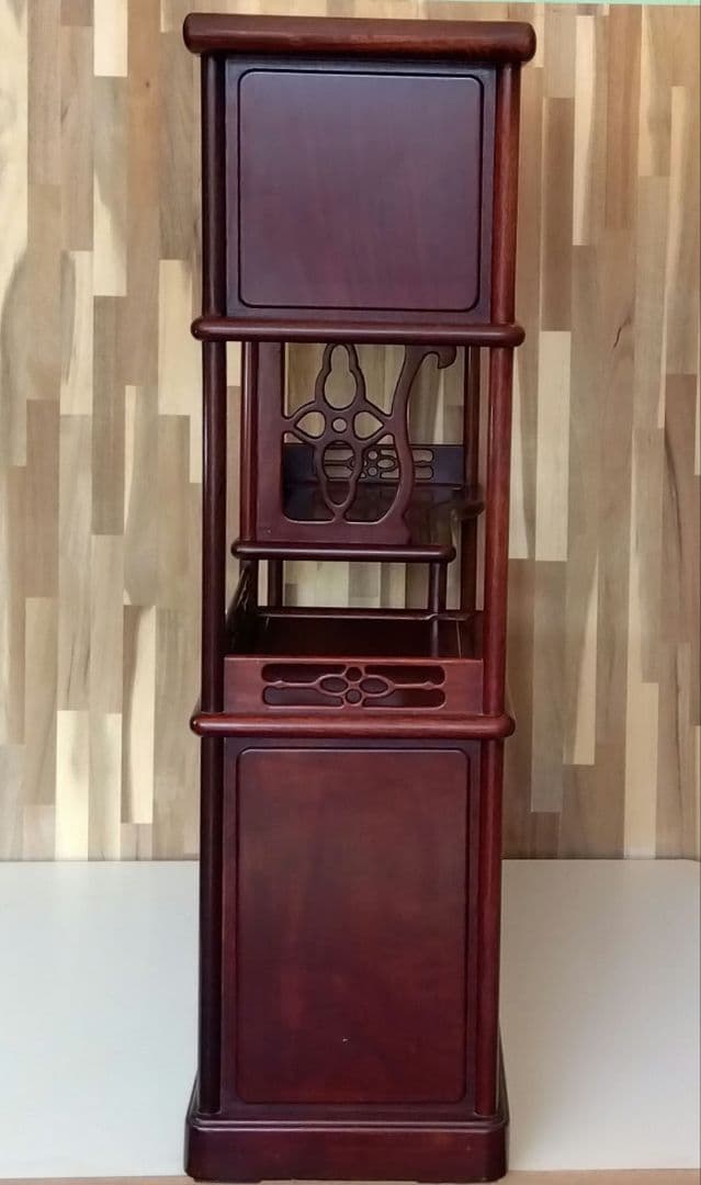 昭和レトロ 中国製 花梨 茶棚 茶箪笥 古民家 飾り棚