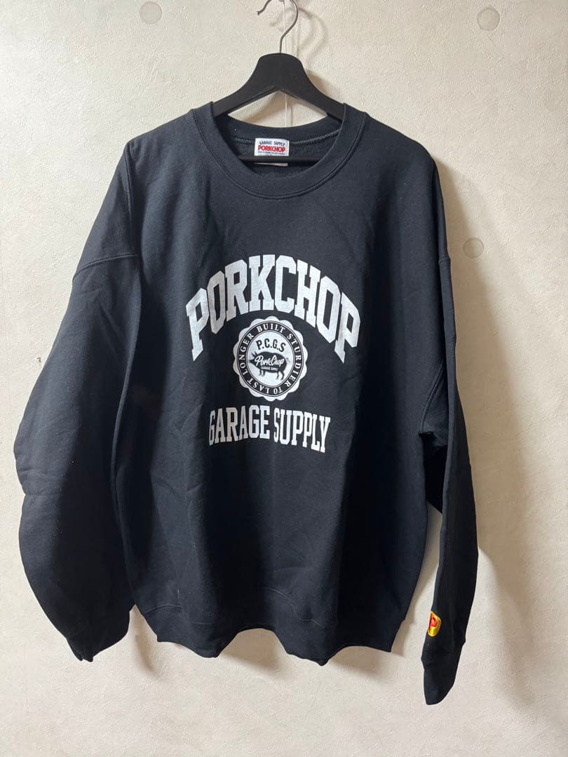 PORKCHOP COLLEGE スウェット XL ポークチョップ　　　　黒
