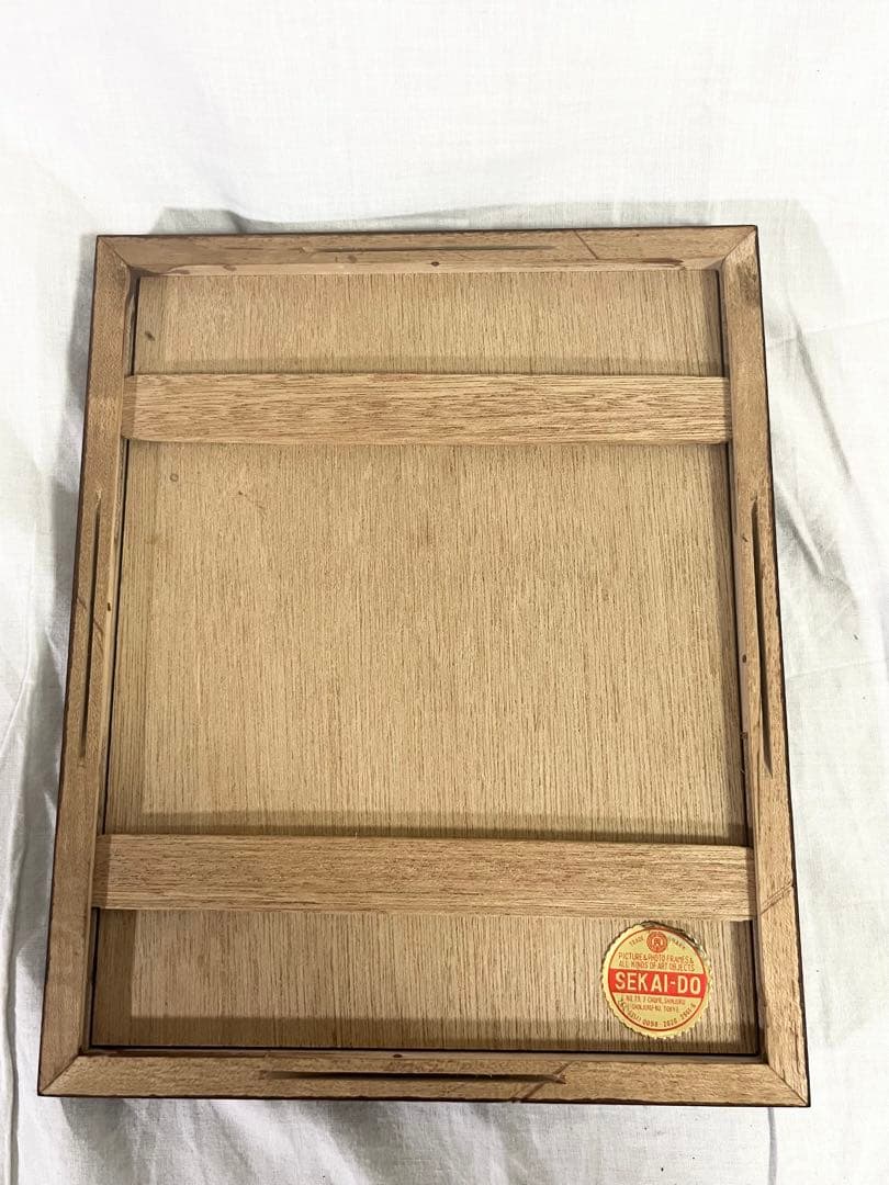 河野薫 版画 赤いローソク 額寸約縦27.5cm× 横22.5cm