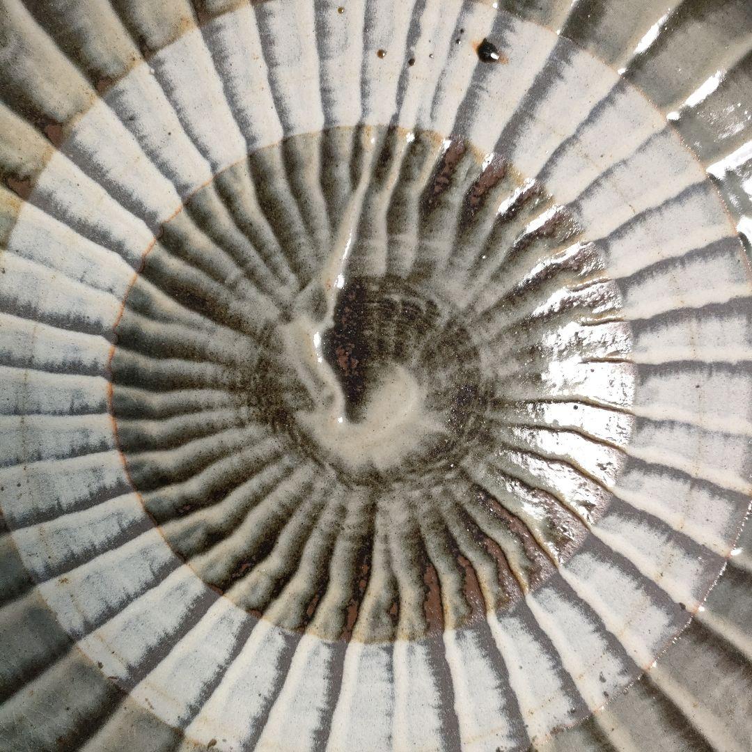 小石原焼　太田熊雄『刷毛目手皿』、黄布＆共箱付