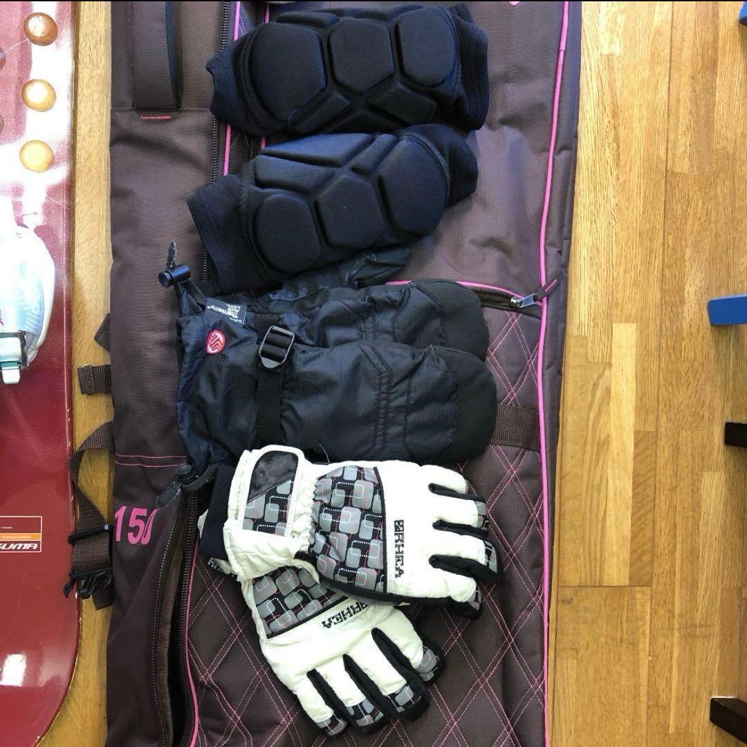 スノボ一式　ウェアピンク上下