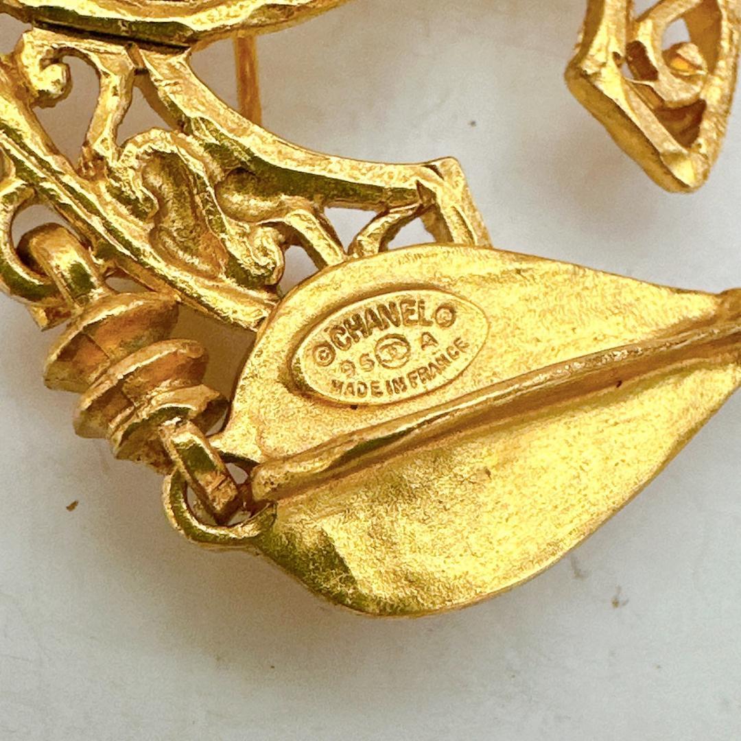 CHANEL シャネル ココマーク ヴィンテージ ブローチ 刻印95A フリンジ