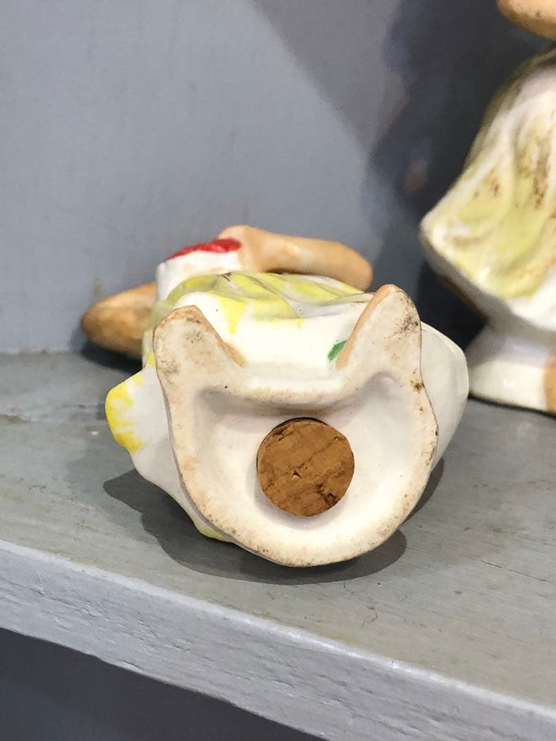 ハワイビンテージフィギュア陶器ソルトアンドペッパー2体セット