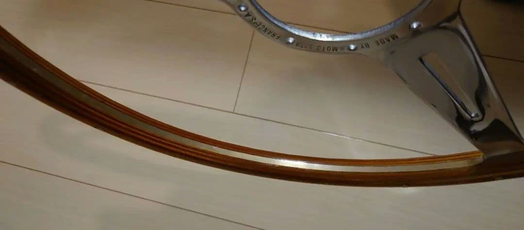 送料込み LECARRA レカラ ウッドステアリング 当時物 訳あり