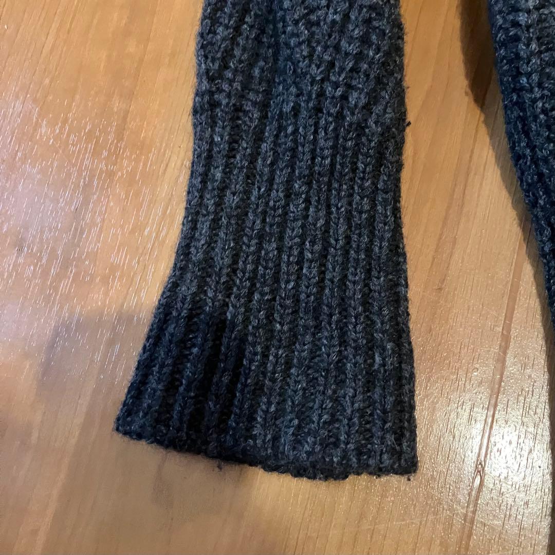 【美品】TICCA Vネックカーディガン　ロング　ダークグレー