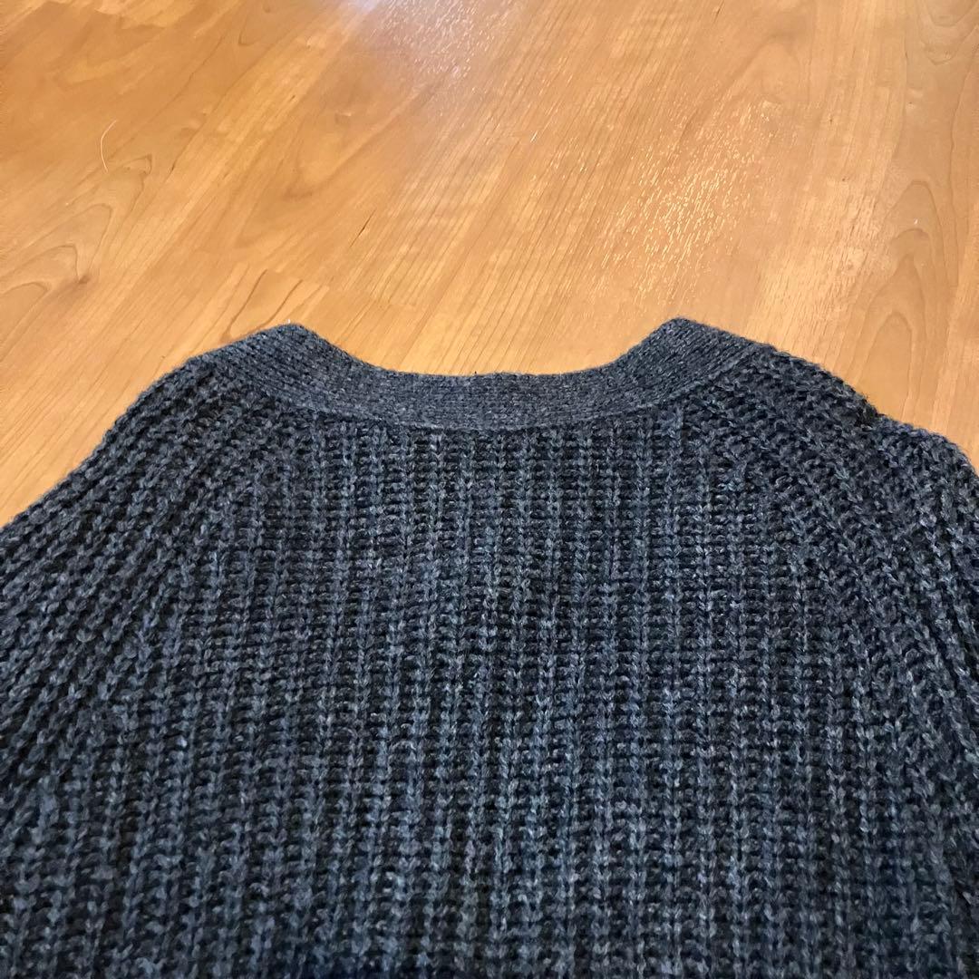 【美品】TICCA Vネックカーディガン　ロング　ダークグレー