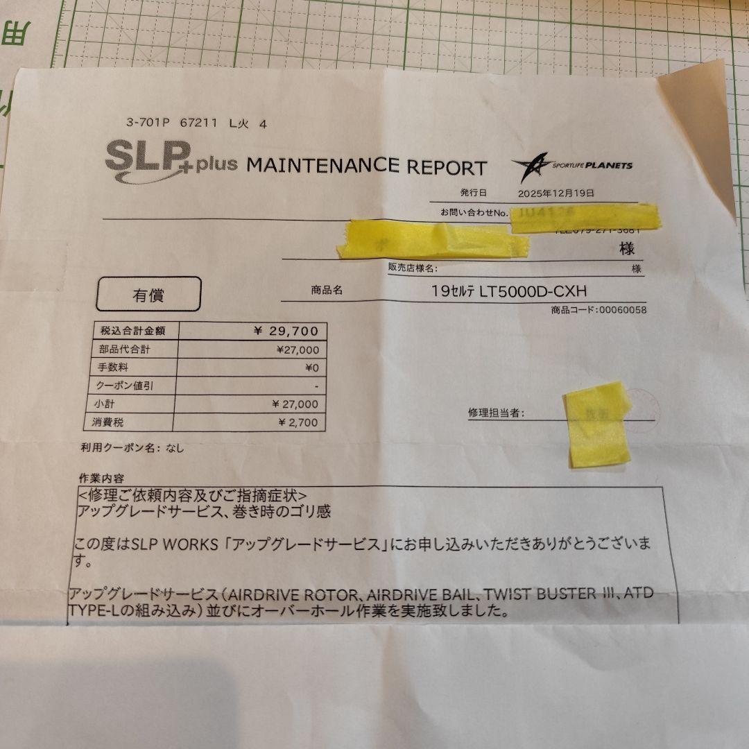 CERTATE LT5000D-CXH スピニングリール　エアロータ