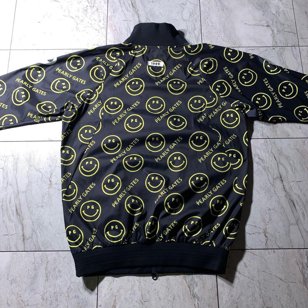 パーリーゲイツ スマイル ニコちゃん 総柄 ゴルフ ナイロンジャケット サイズ4