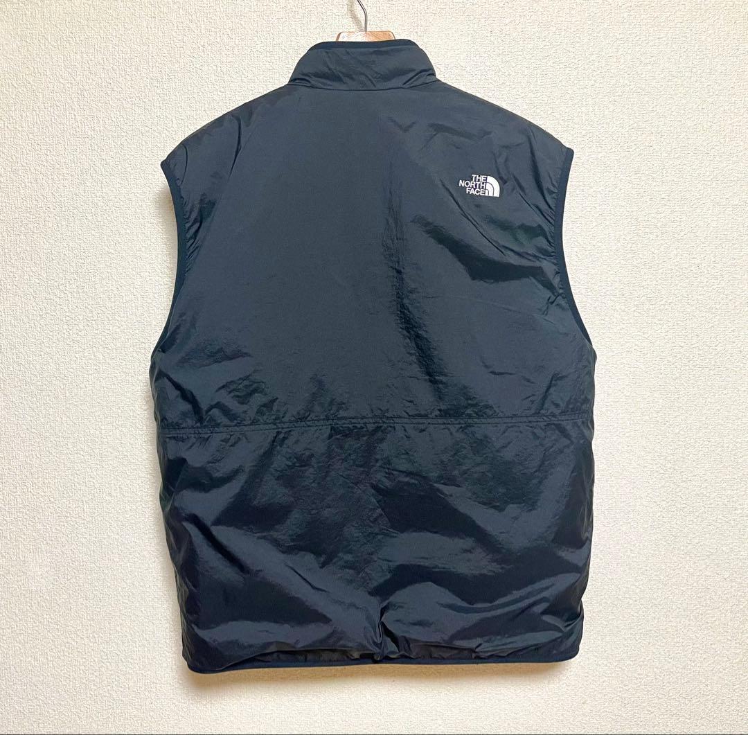 極美品 リバーシブルボアベスト NP72431 L グレー×黒