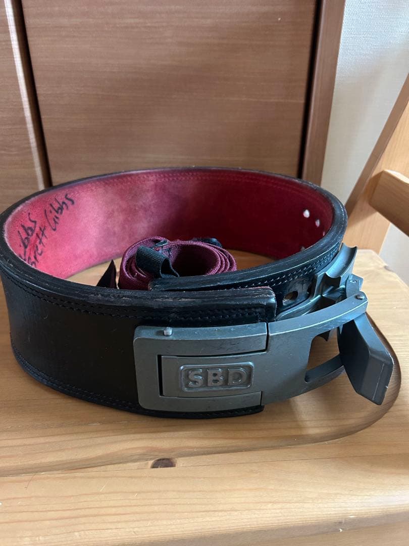 SBD パワーベルト 黒/バーガンディMサイズ