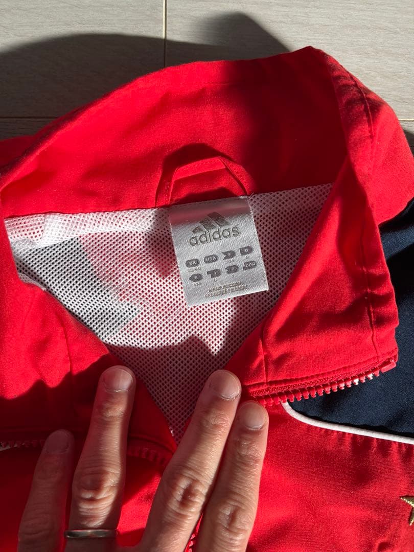 adidas 赤 ウィンドブレーカー　フランス代表レプリカ