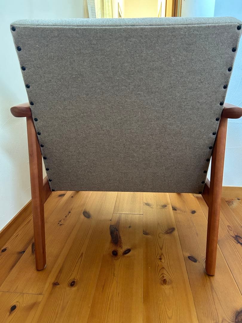 ミッドセンチュリー 1人掛けソファ グレー