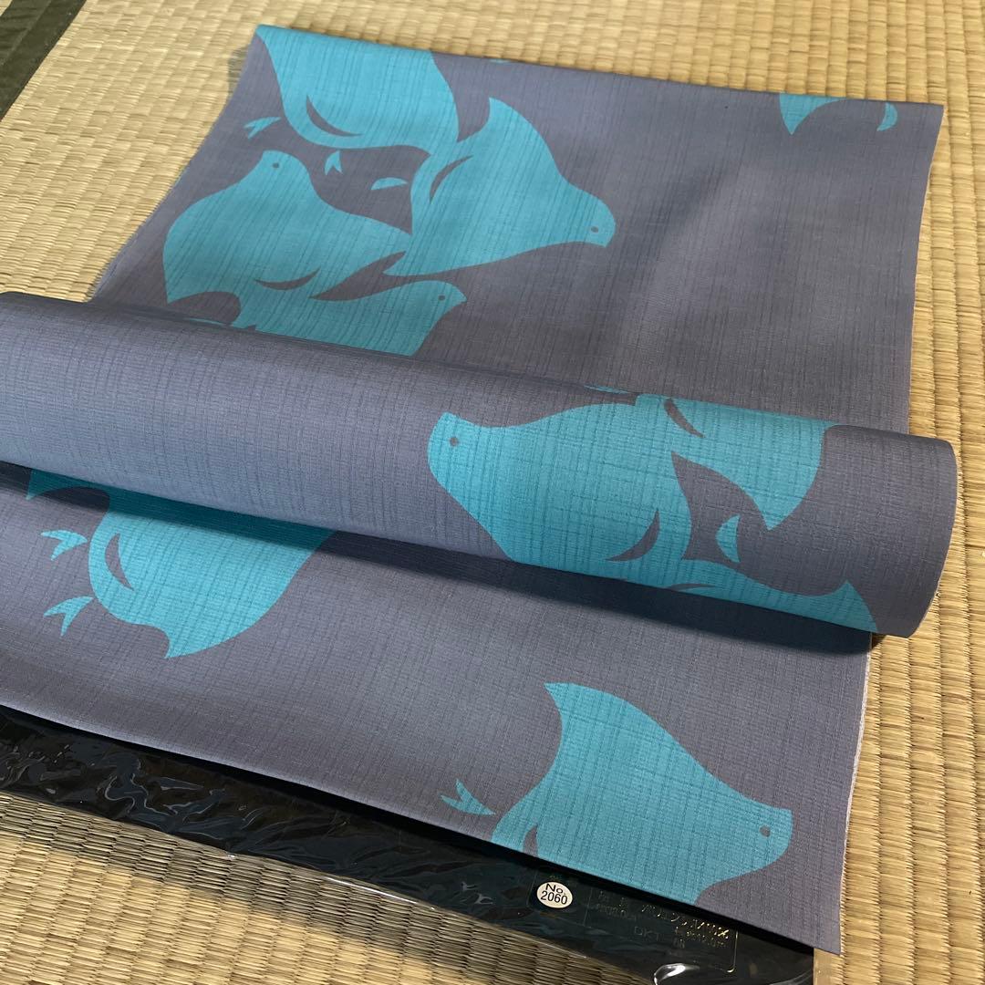 セオα 三條　浴衣反物 青い千鳥