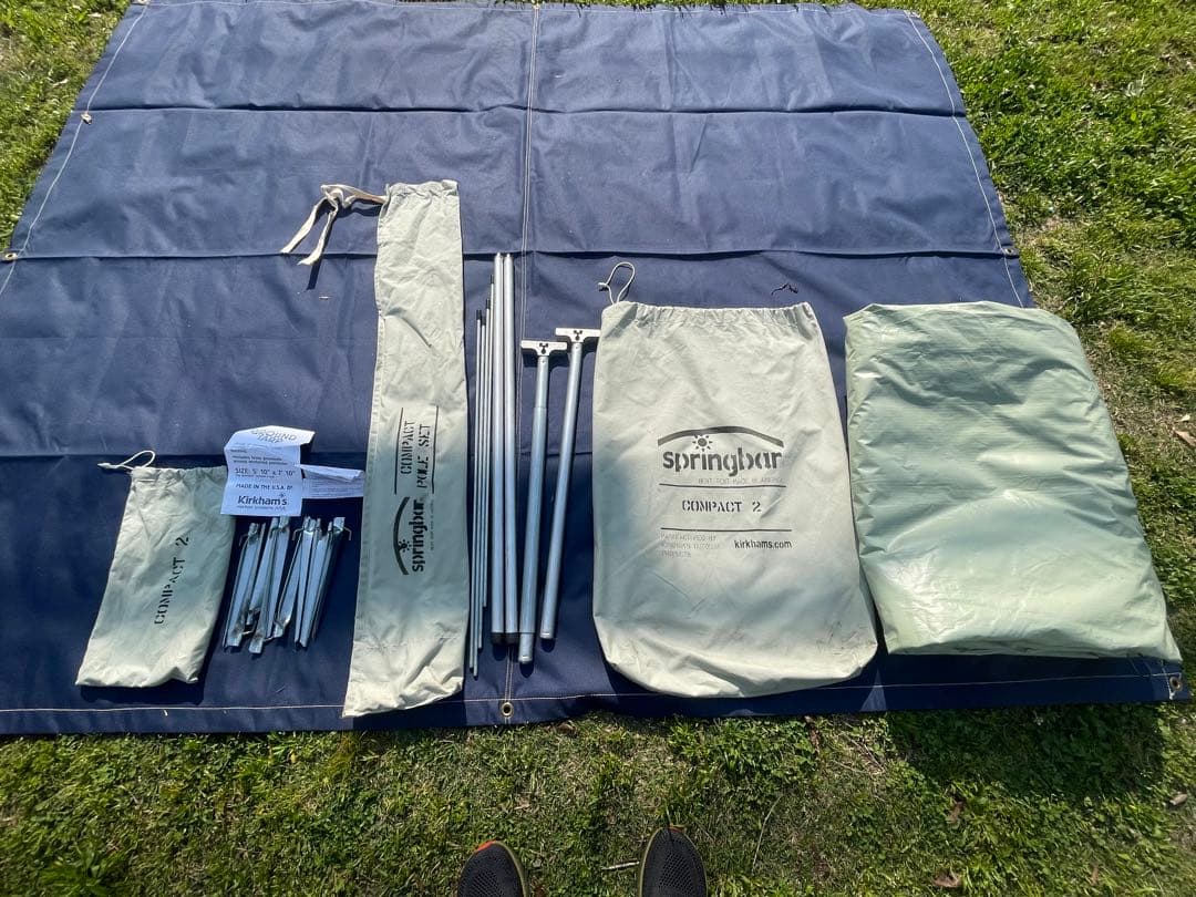 カーカムス　スプリングバーテントコンパクト2 グランドシート付