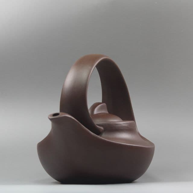 紫砂壷 宜興 汪寅仙曲壺 急須 未使用品