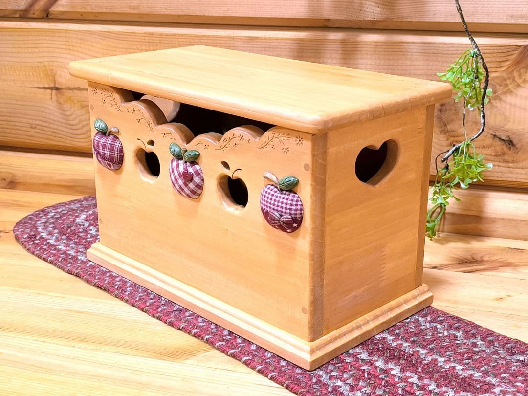 アメリカンカントリー雑貨♥ ぷっくりりんご ෆ ̖́-‬ の多目的収納BOX 小