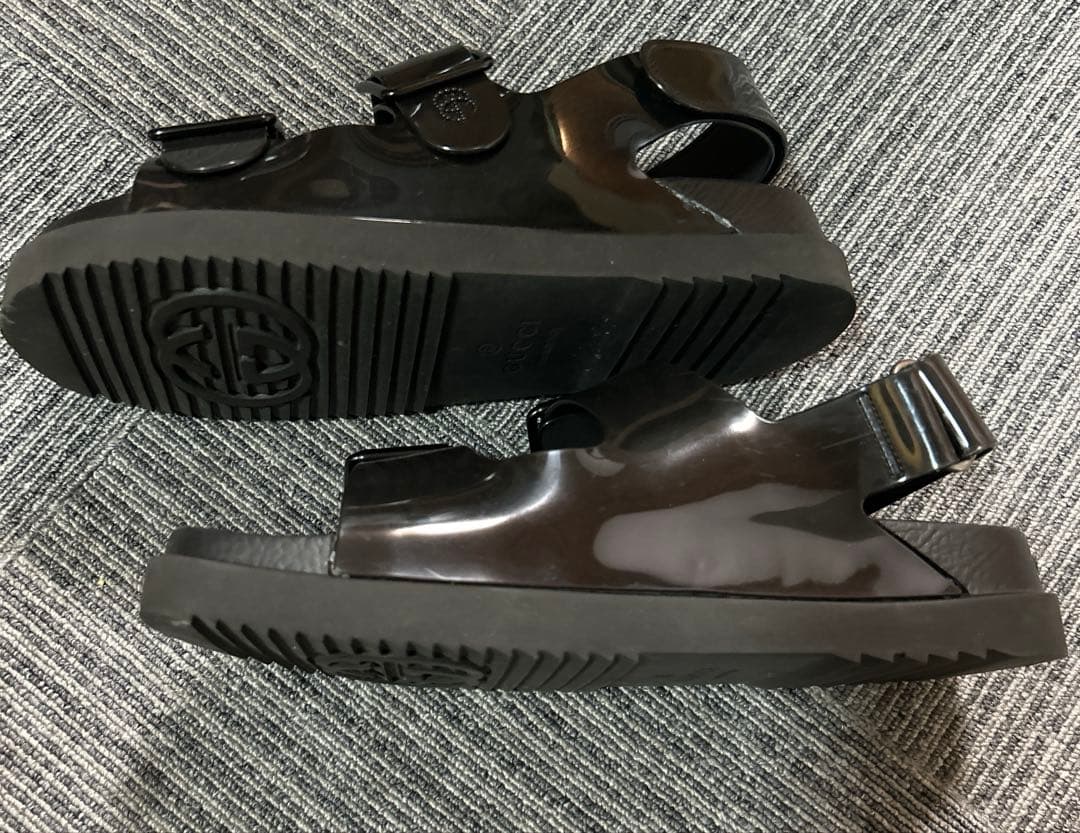 GUCCI ミニダブルＧ　ベルクロラ バーサンダルサイズ39 ブラック