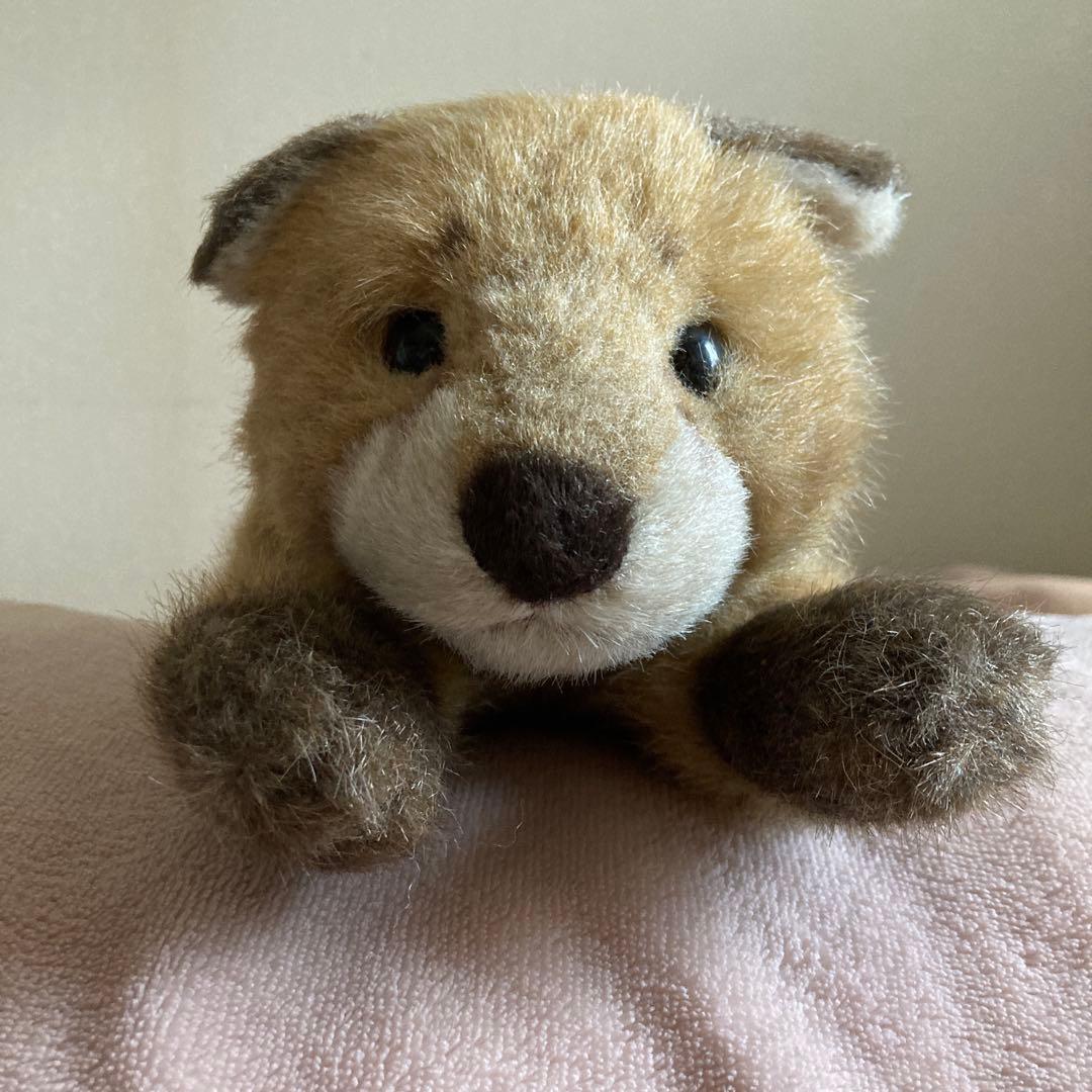 やまね工房　落合けいこ　きつねの赤ちゃん　寝そべり　ぬいぐるみ　中古品　紙タグ付