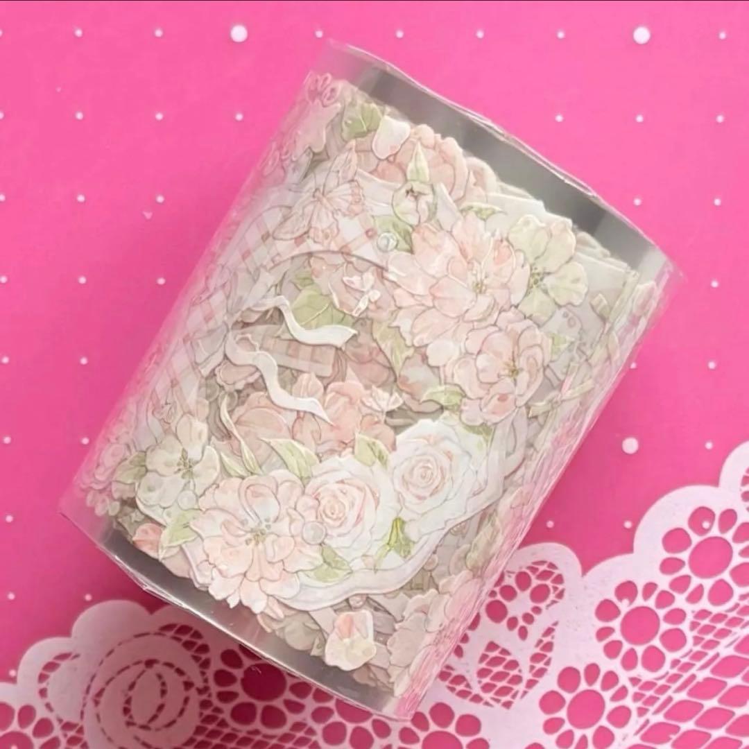 贝壳光 6cm×10m 夏日晨曦　海外マスキングテープ　海外マステ　花