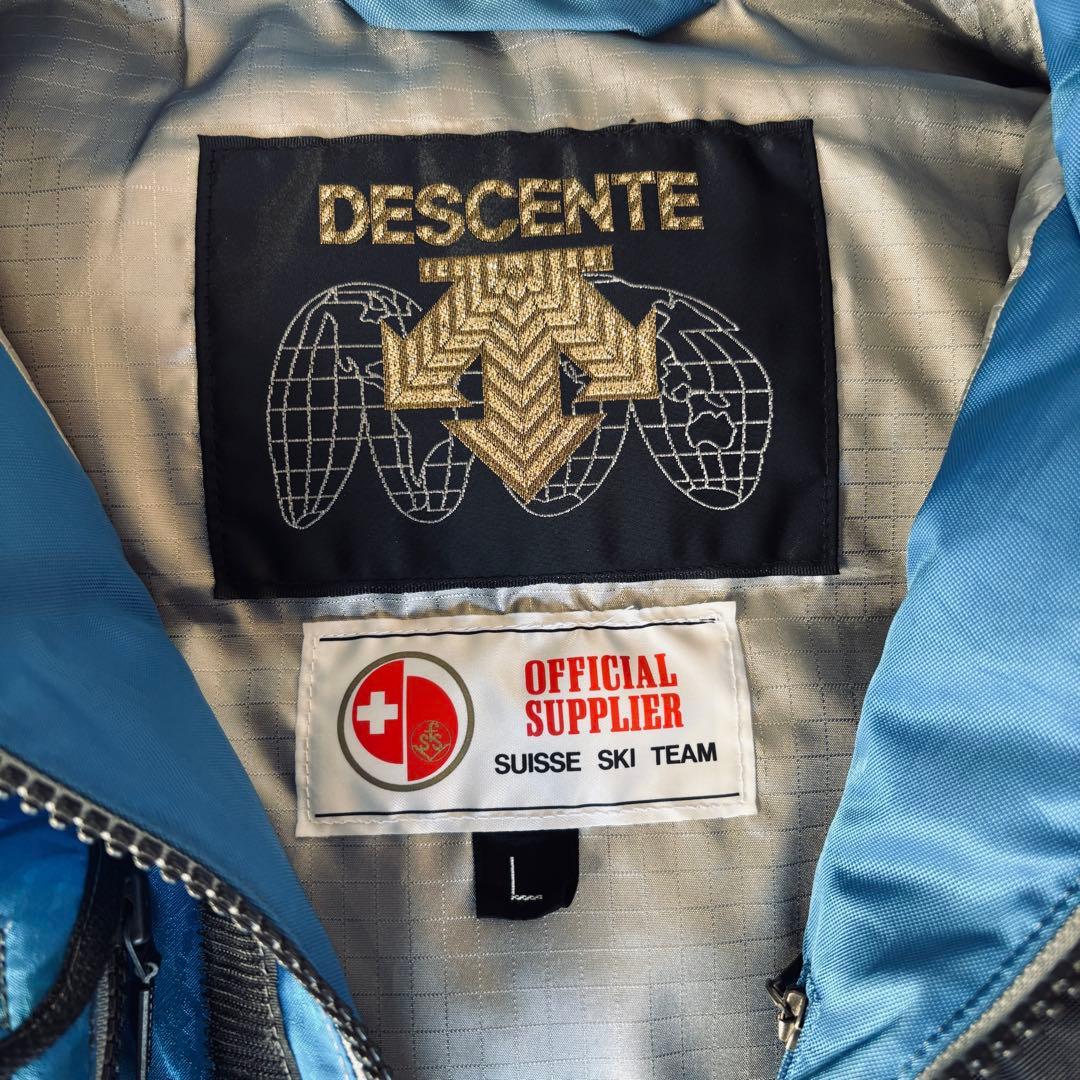 OI11 DESCENTE スイス代表 スキーウェア 上下 L DERMIZAX