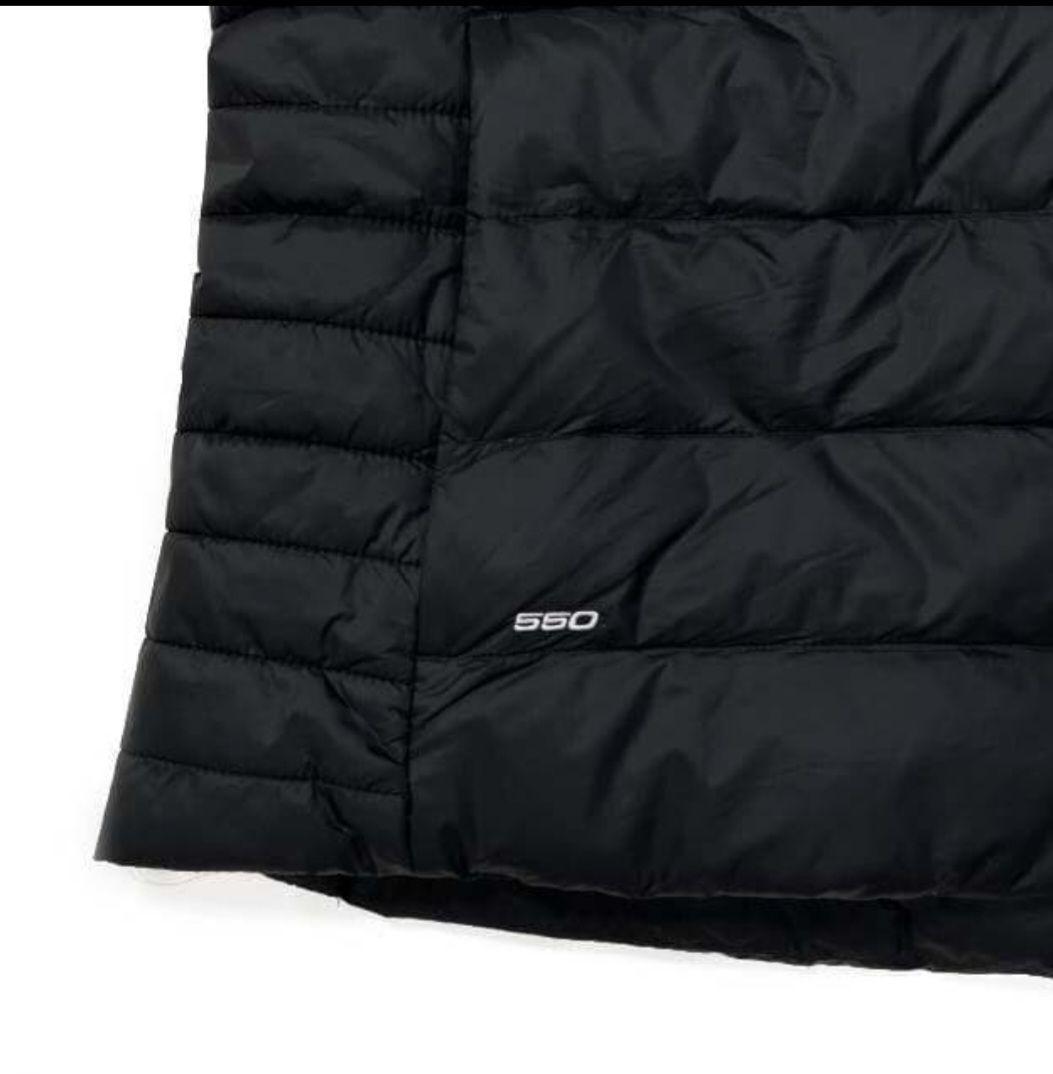 ノースフェイス ダウンベスト US限定 ロゴ刺繍(XXL)黒 190122