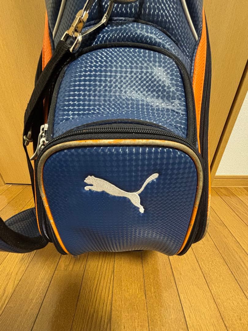 プーマ PUMA ゴルフバッグ キャディバッグ ネイビー ホワイト オレンジ