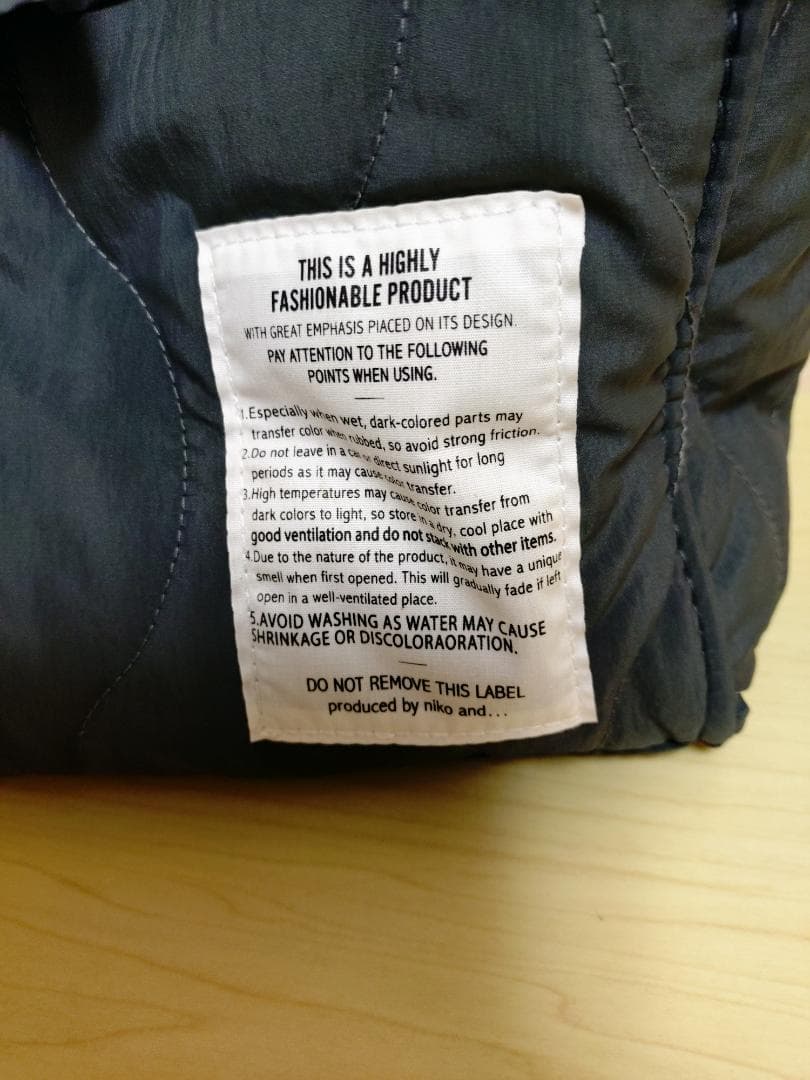 ニコアンド　2WAYキルトトートバッグ　てぃらさんコラボ