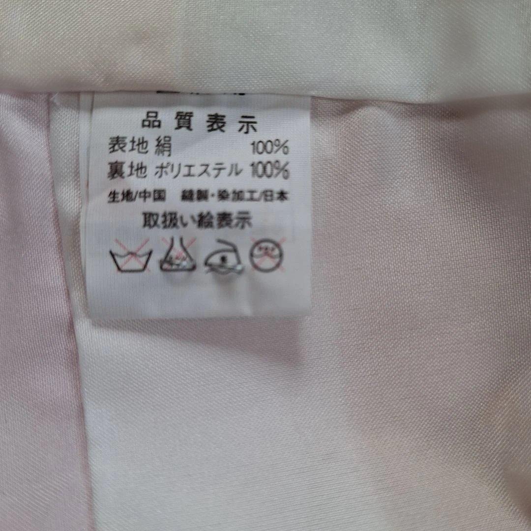 七五三　七歳用正絹着物と作り帯、小物セット中古品