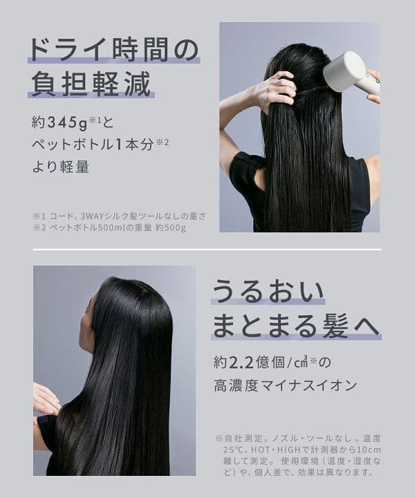 SALONIA ヘアアイロン グレー ブラシアタッチメント付き