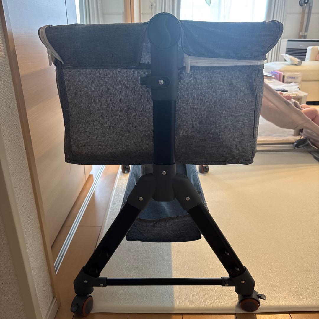 【美品】ベビーベッド 折りたたみ キャスター ミニ