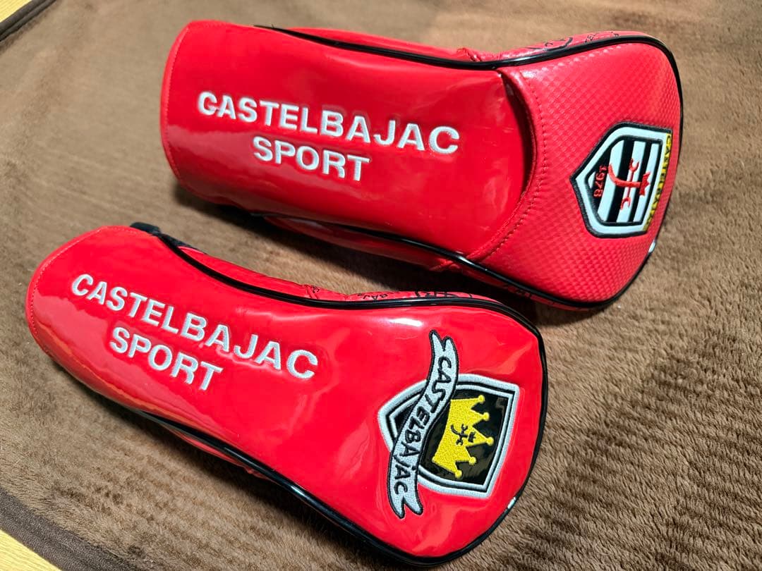 カステルバジャック ゴルフ キャディバッグ ヘッドカバー付き‪✕‬4個