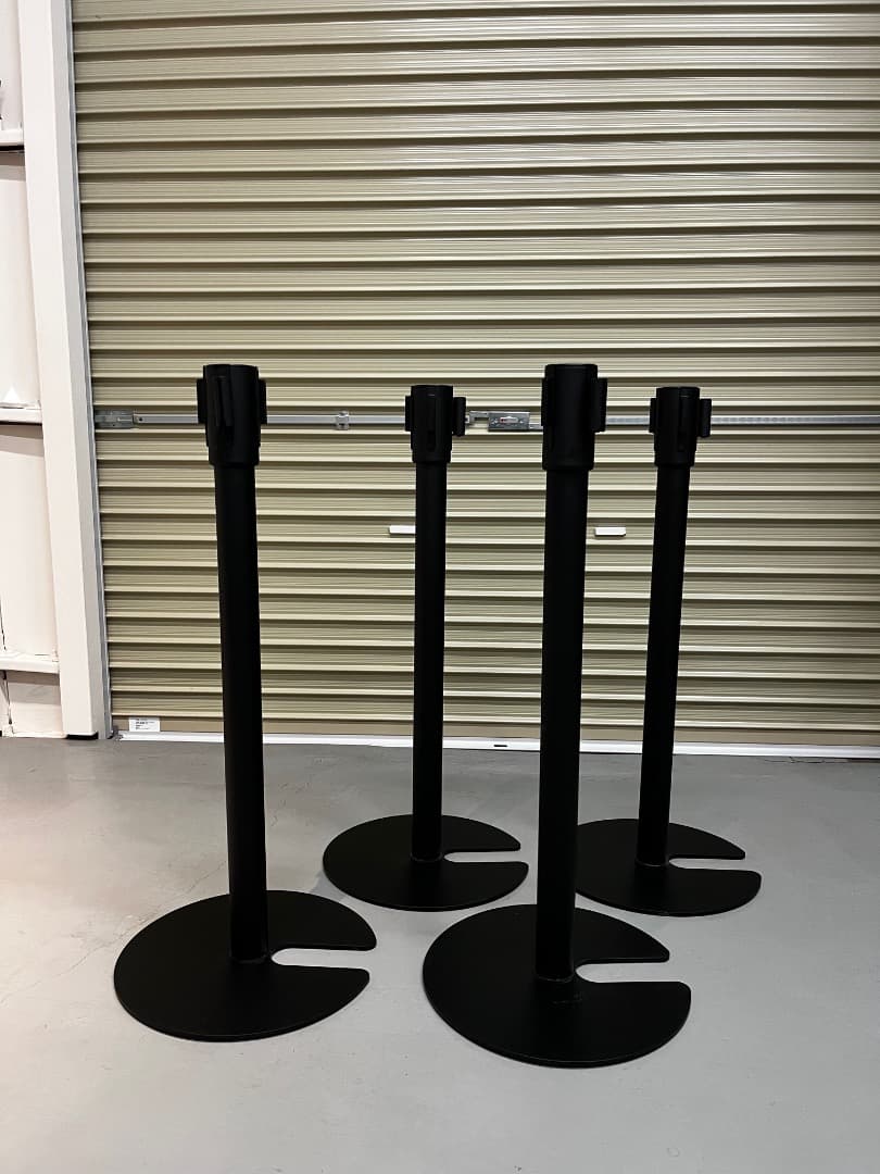 『4本1セット』ベルトパーテーション　スタッキングタイプ（ベルトカラー：赤）