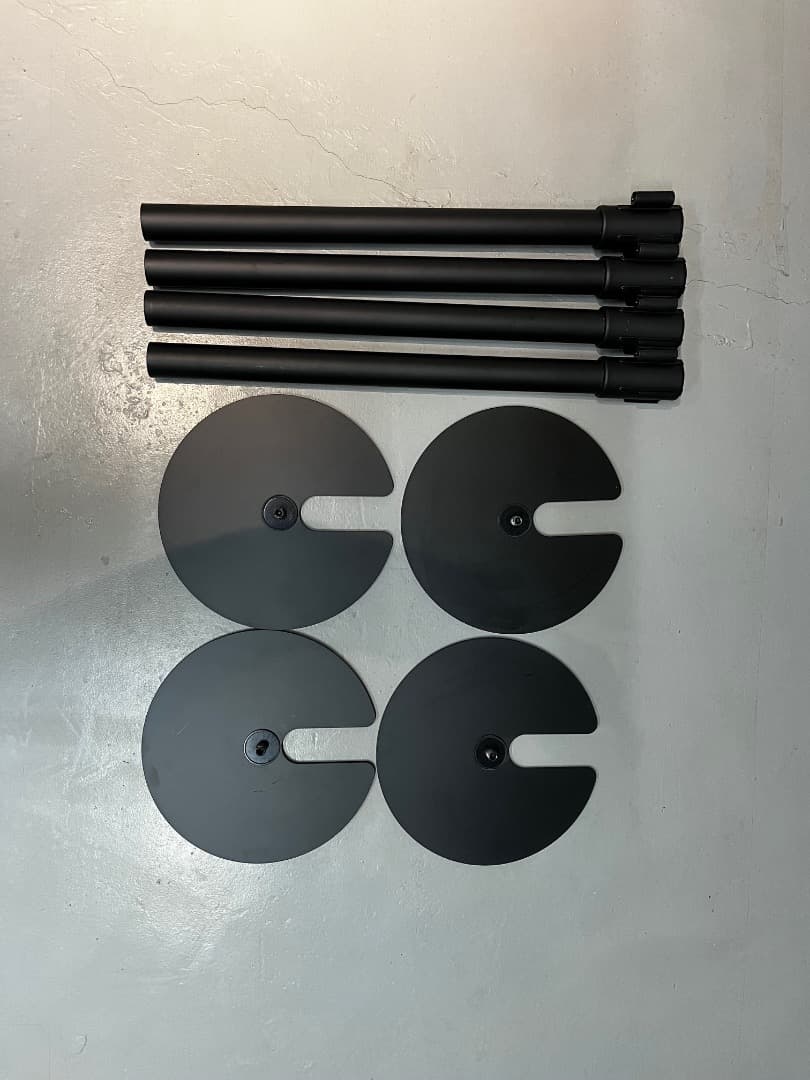 『4本1セット』ベルトパーテーション　スタッキングタイプ（ベルトカラー：赤）