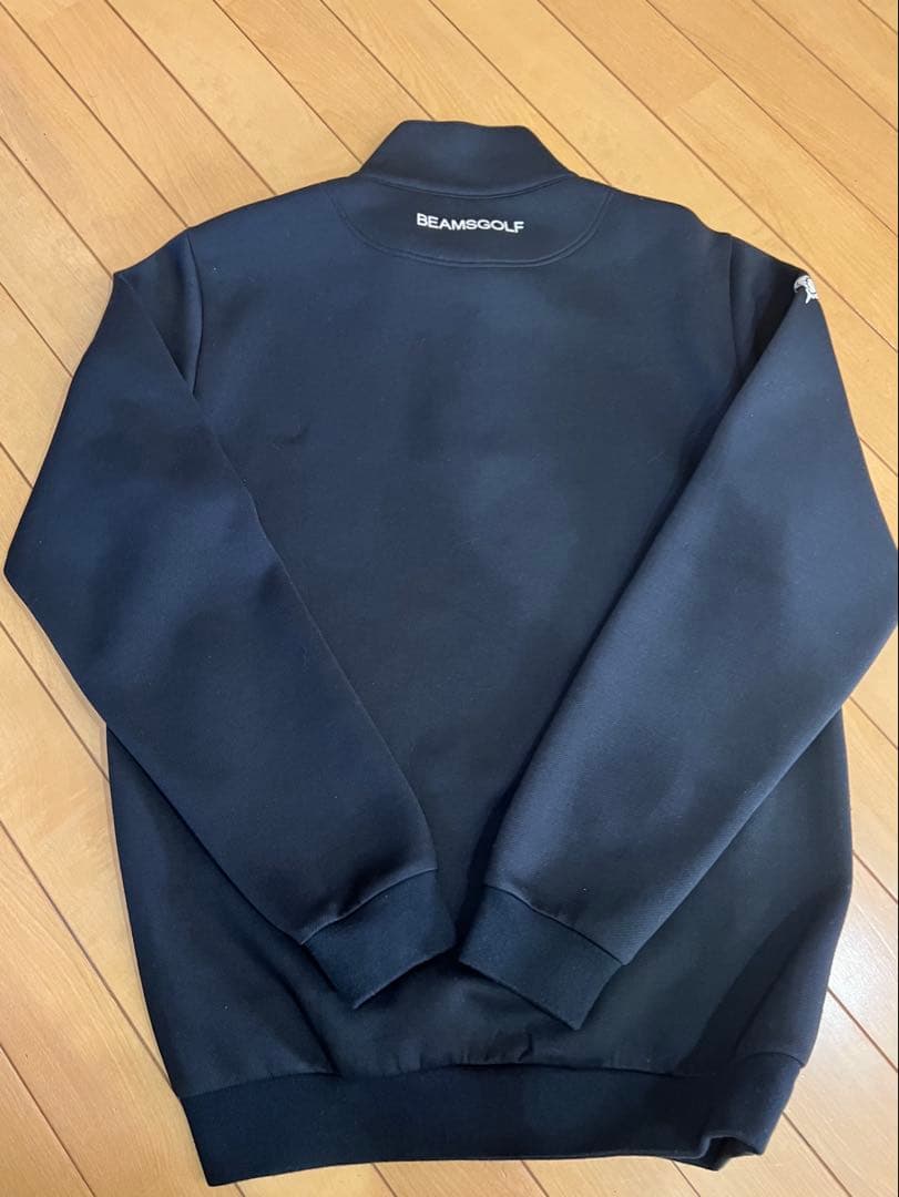 ビームスゴルフ　ハーフジップ ダンボールニット プルオーバー黒L