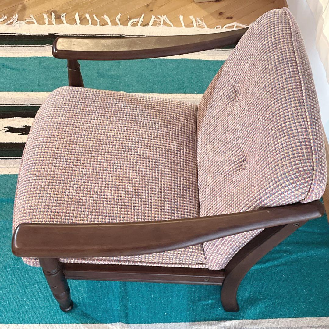 希少　カリモク　チターノ　一人掛け　アーム　ソファ　レトロ　ヴィンテージ