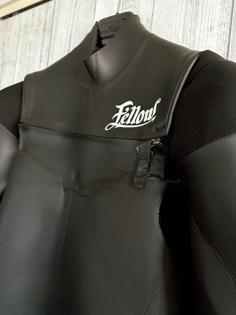 FELLOW セミドライ チェストジップ 5×3mm LB ラバー メンズ 起毛