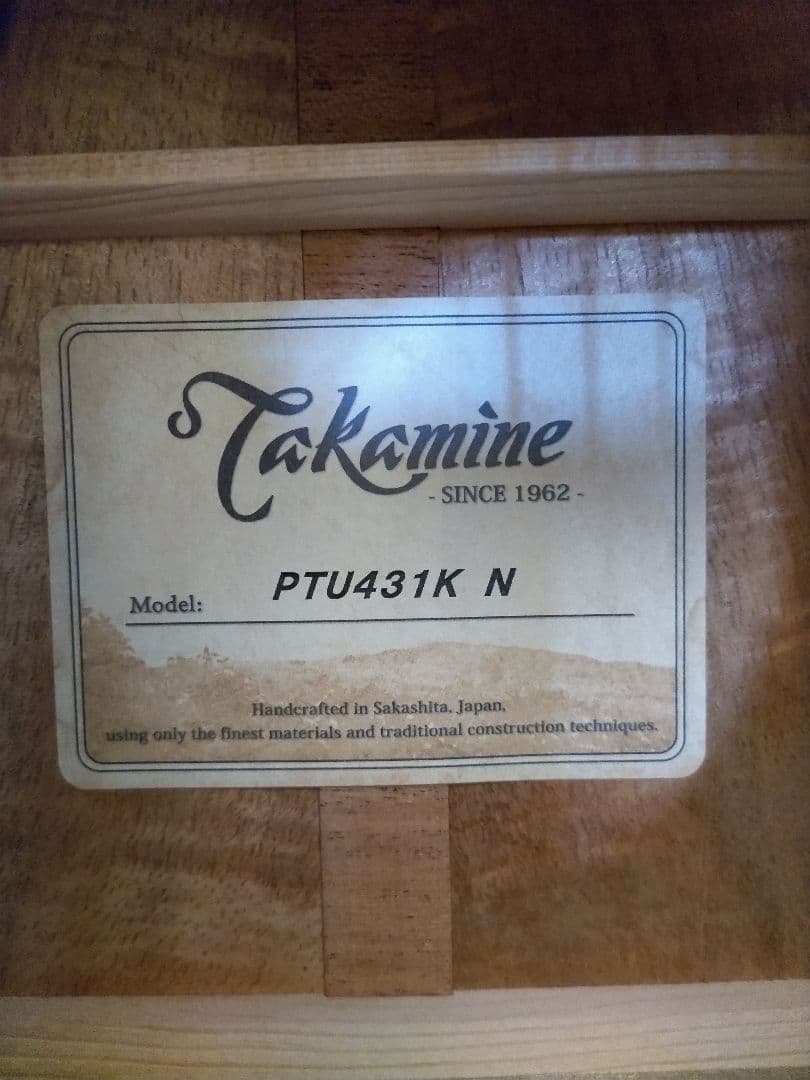 エレアコアギター Takamine PTU431K N ★美品★